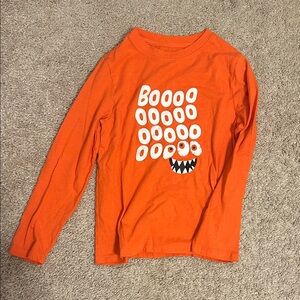 Cat & Jack Orange Boo Long Sleeve Tee